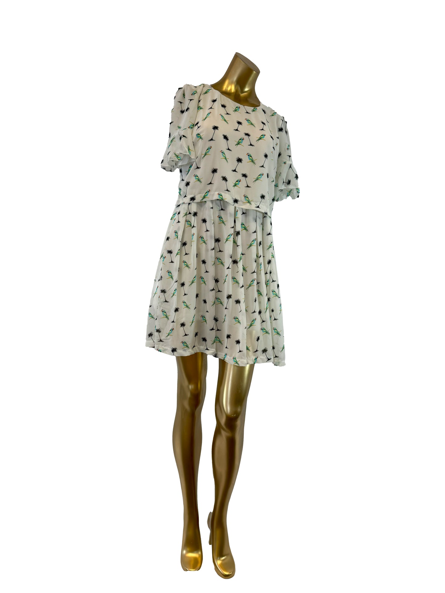 Juniors Palm Tree Print Mini Sundress