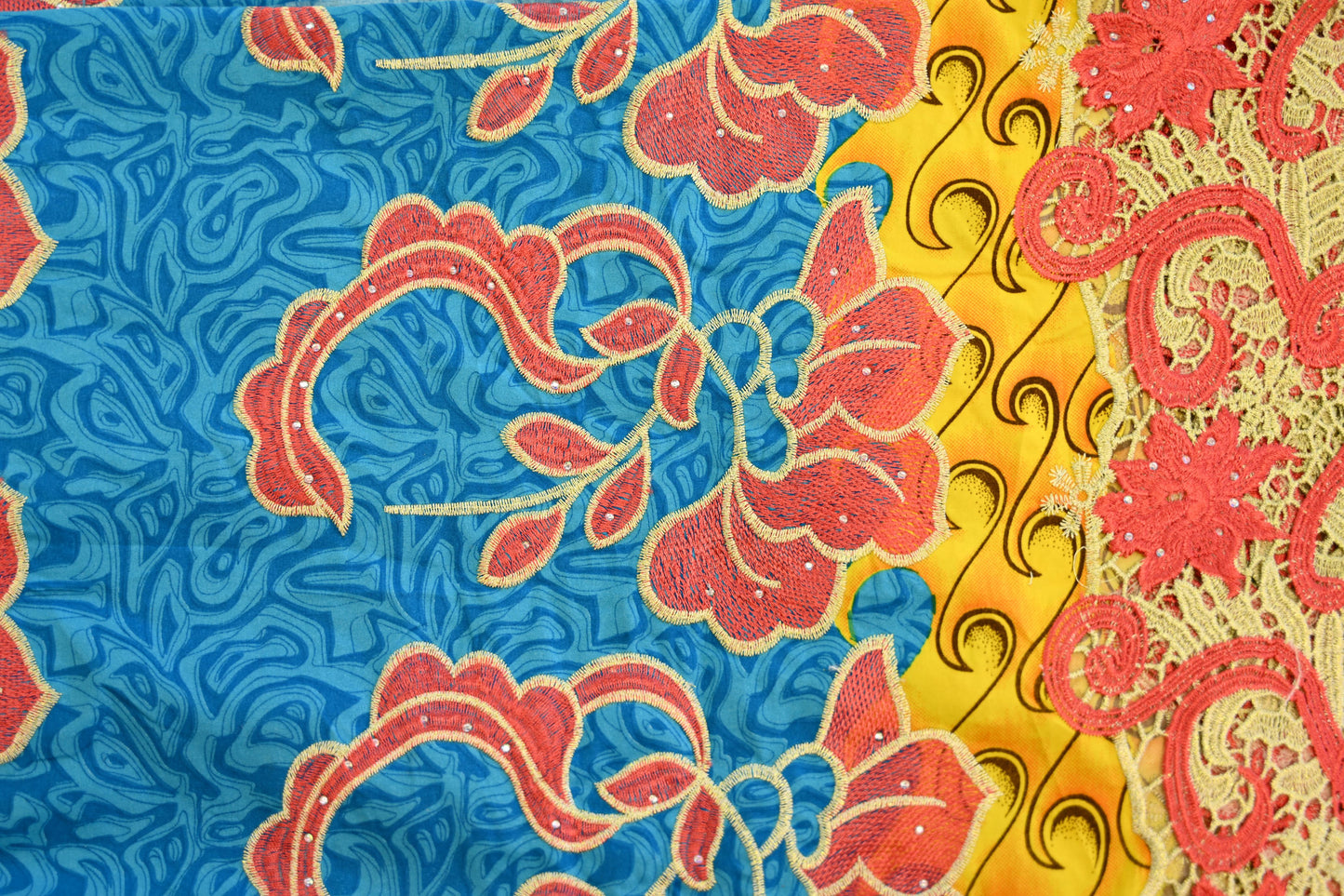 Fabric - Lace & Ankara Mix