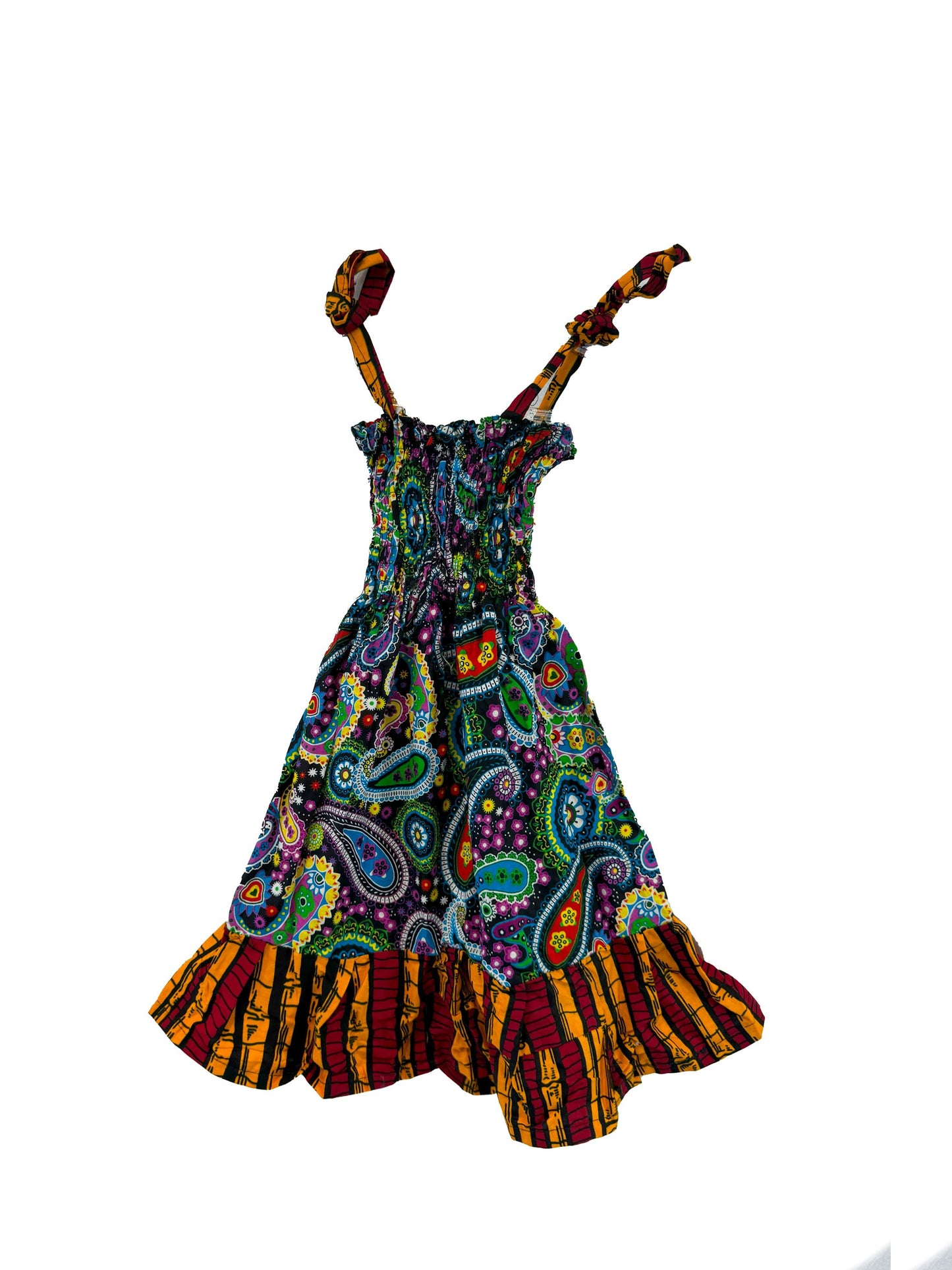 Girl's Ankara Summer Dress - Multicolored
